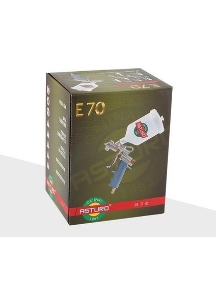 E70 Boya Tabancası Üstten Depolu 1,8 mm