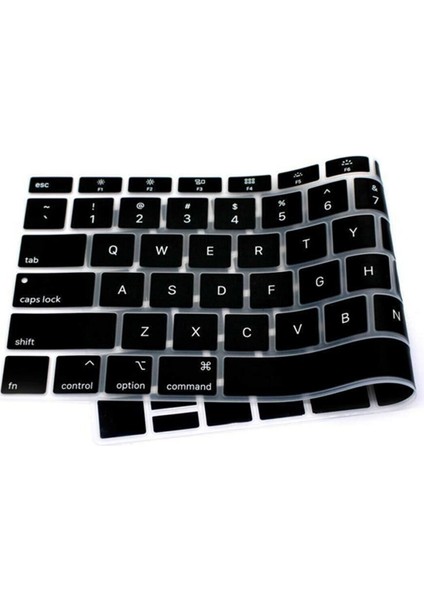 Macbook Air 13 inç 2020 A1932 Türkçe Q Silikon Klavye Koruyucu - Siyah modelleri
