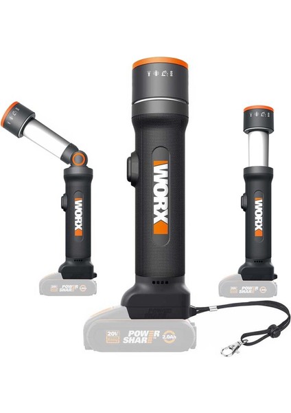 WX027.9 20VOLT 510 Lümen Çok Fonksiyonlu LED Fener (Akü Dahil Değildir)