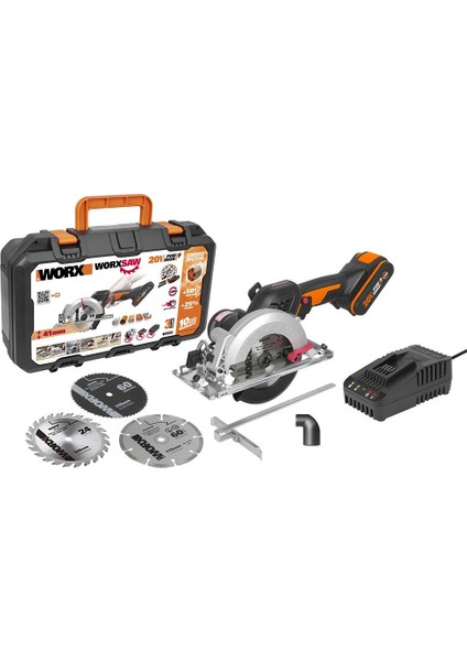 WORX WX531 20Volt 2.0Ah. Li-ion 120mm Kömürsüz Profesyonel Çok Amaçlı Daire Testere