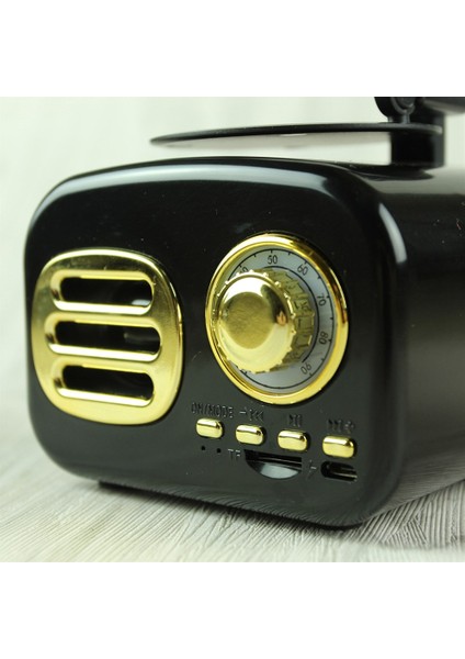 Retro Tarzı Gramafon Görünümlü Bluetooth Hoparlör (Yurt Dışından)