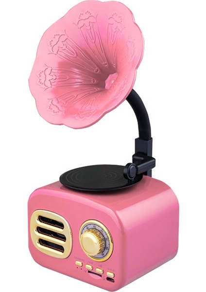 Retro Tarzı Gramafon Görünümlü Bluetooth Hoparlör (Yurt Dışından)
