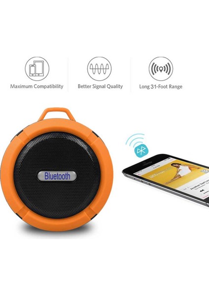 Su Geçirmez Taşınabilir Bluetooth Mini Hoparlör (Yurt Dışından)