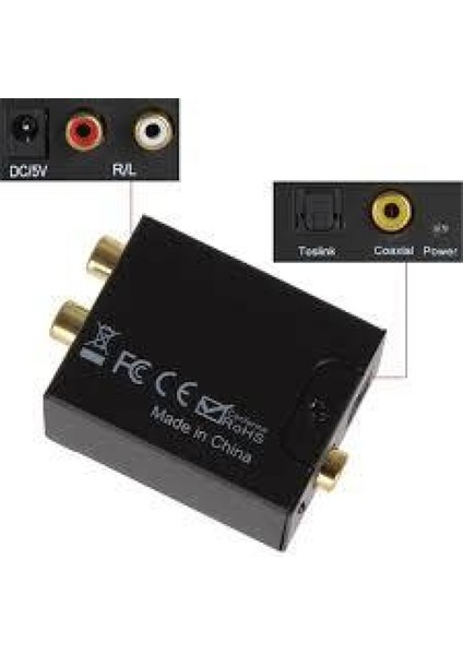 Analog To Digital Audio Converter Dönüştürücü Koaksiyel Rca