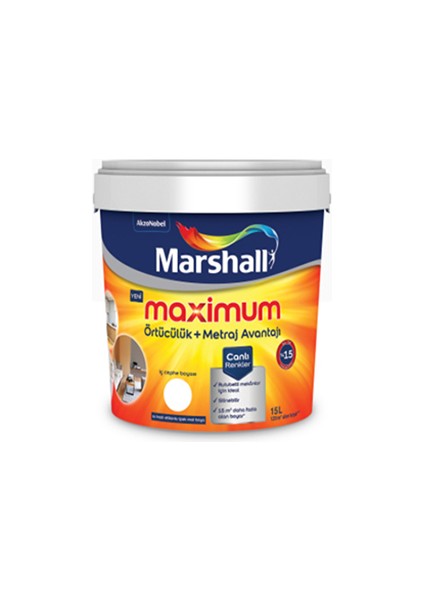 Maximum Silikonlu Ipek Mat Iç Cephe Boyası Papaya 15 Lt