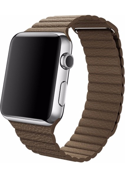 Apple Watch Uyumlu 41MM Deri Loop Kordon 41 mm Kayış Seri 7