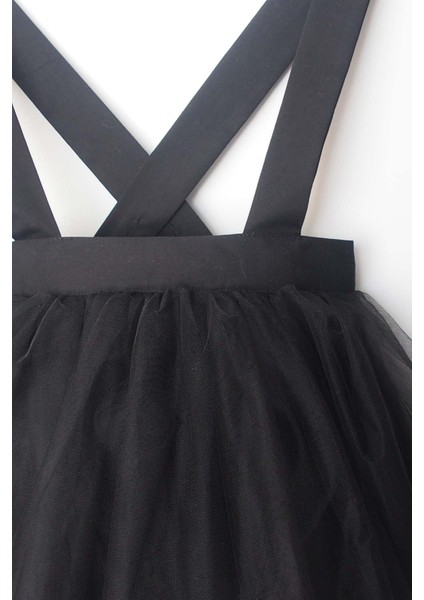 Siyah Kız Çocuk Tütü Elbise Bandana Takım 1-8 Yaş modelleri