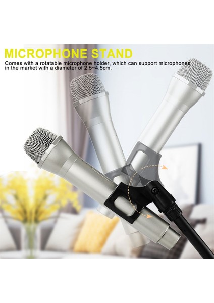 LED Işıklı Mikrofon ve Iki Telefon Tutucu Tripod (Yurt Dışından)