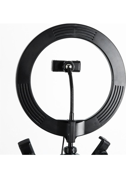 LED Işıklı Mikrofon ve Iki Telefon Tutucu Tripod (Yurt Dışından)