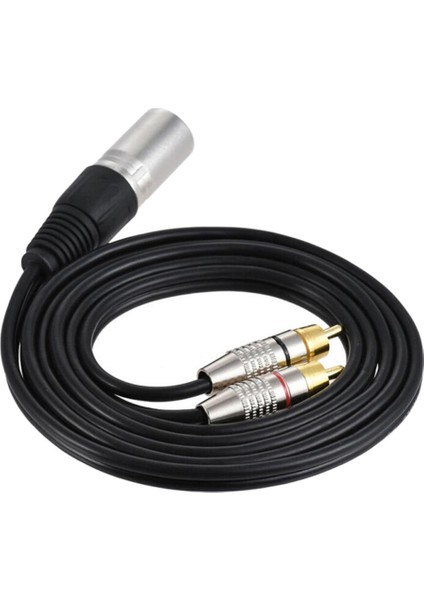 Rca Erkek Fiş Xlr 3 Pin Erkek Mic Kablo Splitter Adaptörü Kablosu 1m (Yurt Dışından)