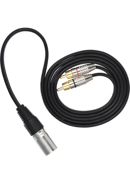 Rca Erkek Fiş Xlr 3 Pin Erkek Mic Kablo Splitter Adaptörü Kablosu 1m (Yurt Dışından)
