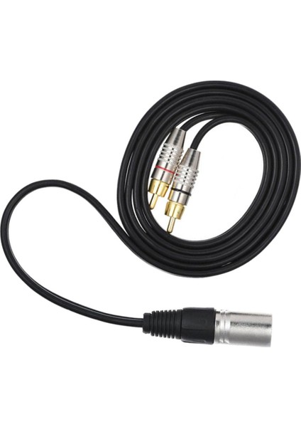 Rca Erkek Fiş Xlr 3 Pin Erkek Mic Kablo Splitter Adaptörü Kablosu 1m (Yurt Dışından)