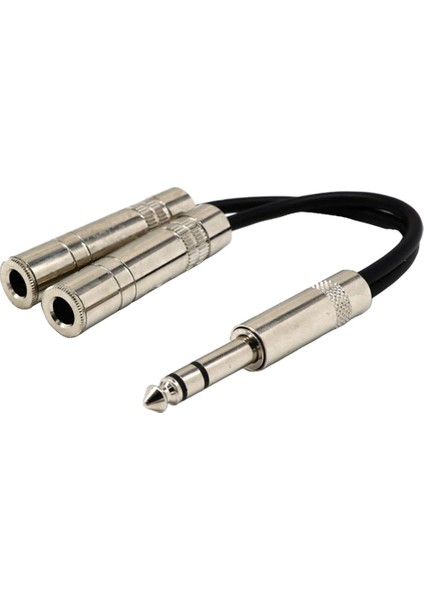 Erkek 2x 1/4 "trs Dişi Ses Y Splitter Ses Hoparlör Kablosu (Yurt Dışından)