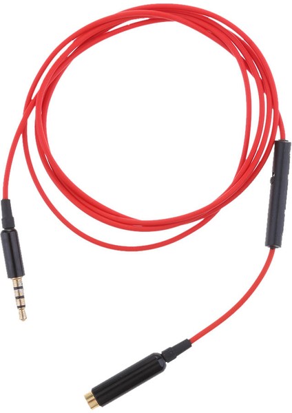 3.5mm Erkek Dişi Ste Ses Kablosu W / Uzaktan ve Mic, (Yurt Dışından)