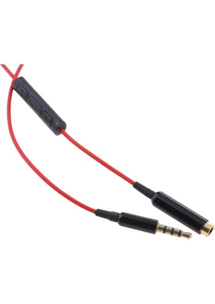 3.5mm Erkek Dişi Ste Ses Kablosu W / Uzaktan ve Mic, (Yurt Dışından)