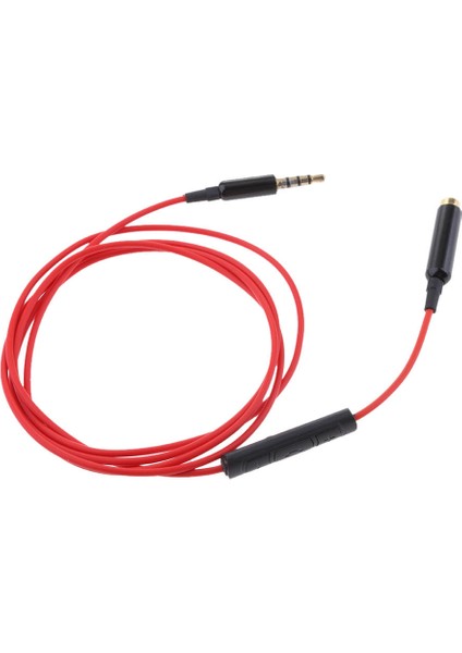 3.5mm Erkek Dişi Ste Ses Kablosu W / Uzaktan ve Mic, (Yurt Dışından)