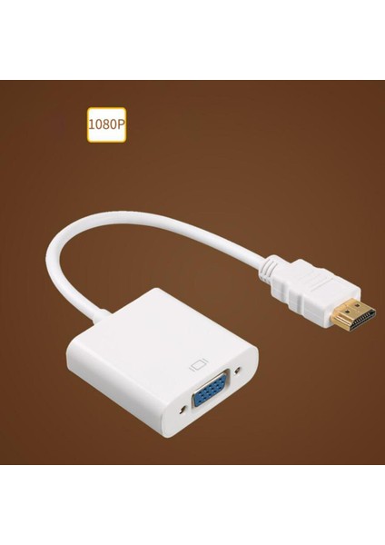 HDMI Kablosu HDMI VGA Dijital Ses Dönüştürücü Bilgisayar Siyah Için 1080 P Projektör (Yurt Dışından)