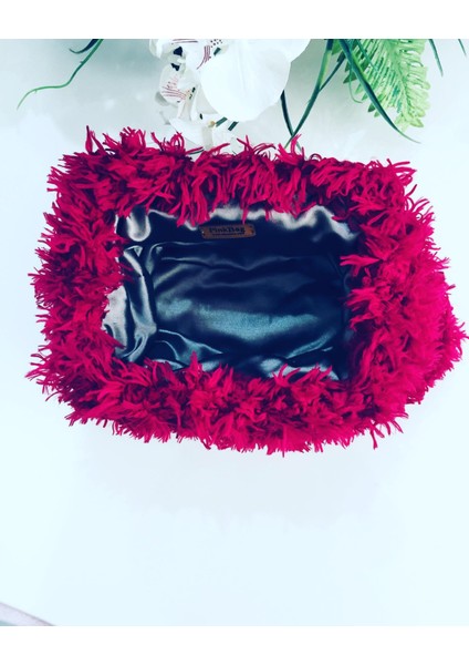 Pink Bag Kadın Tasarım Peluş Teddy Clutch Çanta