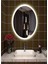 55X75 cm Kumlamalı Elips Ledli Ayna Banyo Aynası Dekoratif Ayna Boy Ayna Salon Duvar Ayna 3