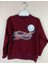 Erkek Çocuk Baskılı Bordo Pamuklu Sweatshirt 1