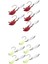 10 Adet / Takım Aydınlık Jig Kafaları Swimbait Kırmızı 3D Gözler ile Yaşam Benzeri Balıkçılık Jig 1