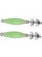 2 Adet Aydınlık Yeşil Kalamar Jig Kanca Balıkçılık Lure Bait 32-Hook Tuzlu Su Için 1