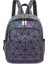 Kadın Işık Sırt Çantası Moda Geometrik Elmas Seyahat Omuz Çantası Katlanır Öğrenci Okul Shine Backpack (Yurt Dışından) 1