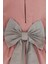 Pembe Gri Fiyonklu Kız Çocuk Tütü Elbise Bandana Takım 1-8 Yaş 3