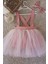 Pembe Kız Çocuk Tütü Elbise Bandana Takım 1-8 Yaş 1