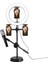 LED Işıklı Mikrofon ve Iki Telefon Tutucu Tripod (Yurt Dışından) 1