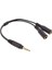 Y Splitter Kablo 2.5mm Erkek 3.5mm Çift Dişi Adaptörü Ses Kabloları (Yurt Dışından) 1