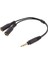 Y Splitter Kablo 2.5mm Erkek 3.5mm Çift Dişi Adaptörü Ses Kabloları (Yurt Dışından) 2
