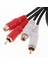 2rca 2rca Kablo Altın Kaplama Erkek Dişi Stereo Ses Kablosu Uzatma (Yurt Dışından) 3