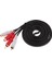 2rca 2rca Kablo Altın Kaplama Erkek Dişi Stereo Ses Kablosu Uzatma (Yurt Dışından) 4