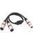 2x Xlr Splitter Dişi Çift Erkek 3-Pin Y Kablo Mikrofon Ses Adaptörü (Yurt Dışından) 1