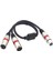 2x Xlr Splitter Dişi Çift Erkek 3-Pin Y Kablo Mikrofon Ses Adaptörü (Yurt Dışından) 5
