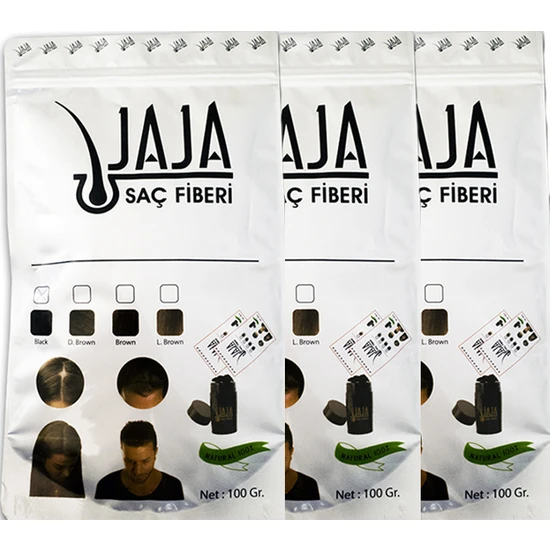 Jaja 300 Gr. Hair Fiber Saç Tozu Topik Orta Kahve