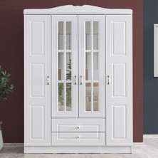 Setay Mdf Yüzey Gardırop, Country West 4 Kapaklı Dolap