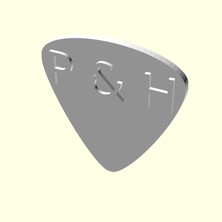 Aldım Geldi P & H Harfi Kişiye Özel Üretim Gitar Sevgiliye Eşe Hediyelik Bas 1 Adet Organik Plastik