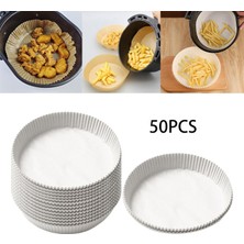 Dolity 50 Adet Yui / Xiaomi / Philips / Kumtel Uyumlu Air Fryer Pişirme Kağıdı - Kahverengi (Yurt Dışından)