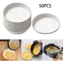 Dolity 50 Adet Yui / Xiaomi / Philips / Kumtel Uyumlu Air Fryer Pişirme Kağıdı - Kahverengi (Yurt Dışından)