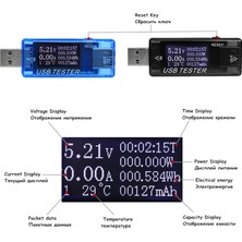 USB Akım Gerilim Dedektörü Voltmetre Ampermetre Test Cihazı 8 1 Siyah