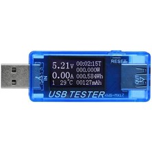 USB Akım Gerilim Dedektörü Voltmetre Ampermetre Test Cihazı 8 1 Mavi