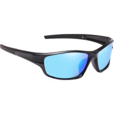 Trendy Açık Spor Polarize Güneş Gözlüğü Gözlük, Anti-Darbeli Yarış Sürme Motosiklet Gözlük Uv-Goggles - Mavi