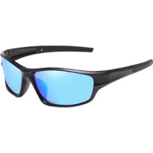 Trendy Açık Spor Polarize Güneş Gözlüğü Gözlük, Anti-Darbeli Yarış Sürme Motosiklet Gözlük Uv-Goggles - Mavi