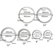 Alüminyum Alaşım Yuvarlak Dönen Turntable Rulman Masa Gümüş Beyaz 16 Inç
