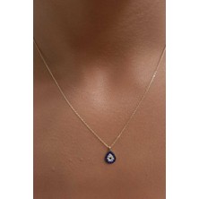 Fiyonk Kuyumculuk 14 Ayar Altın Nazar Boncuklu Kolye 5