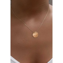 Fiyonk Kuyumculuk 14 Ayar Altın Oval Görünümlü Plaka Kolye