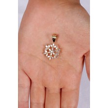 Fiyonk Kuyumculuk 14 Ayar Altın Kar Tanesi Kolye Ucu