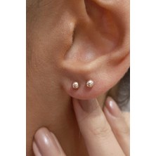 Fiyonk Kuyumculuk 14 Ayar Altın Top Küpe 2